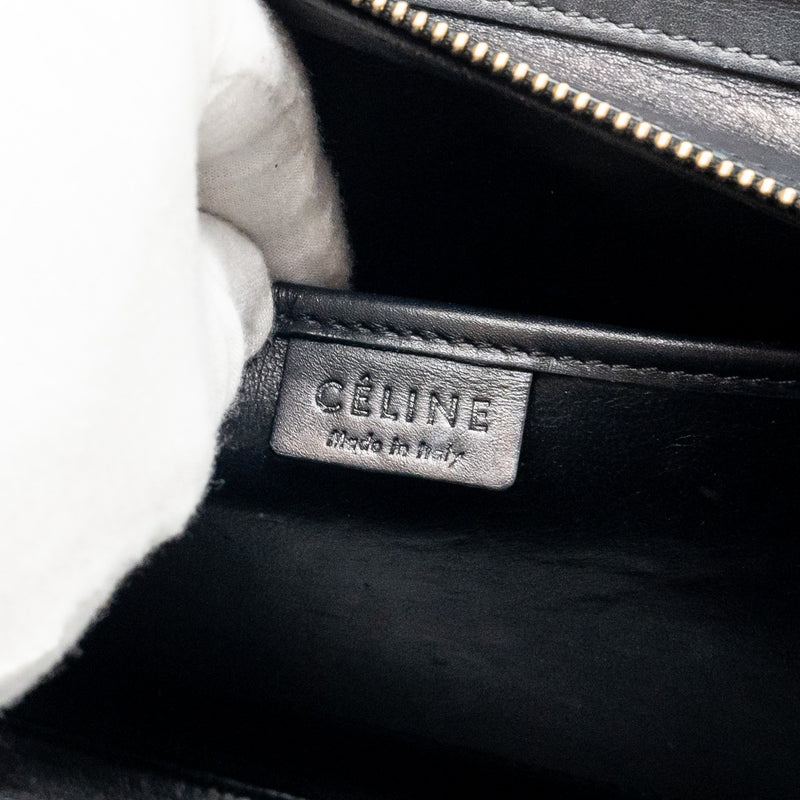 Celine Nano Luggage bag calfskin black / white GHW