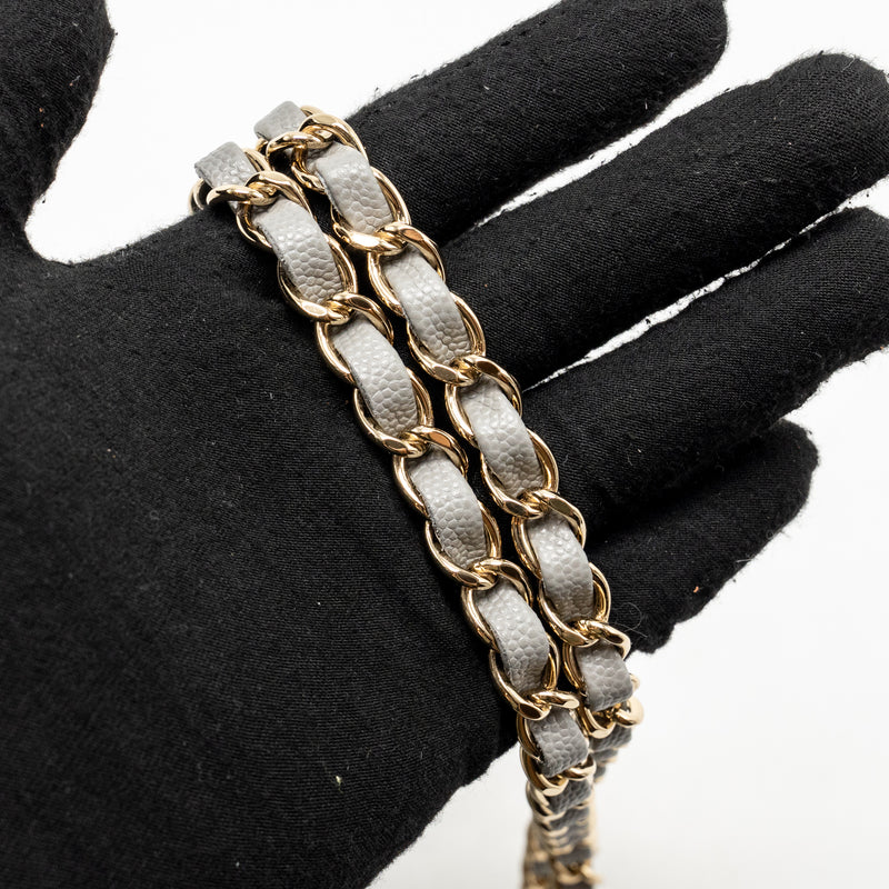 Chanel Small Classic Double Flap Bag Caviar Dark Grey LGHW (Microchip)