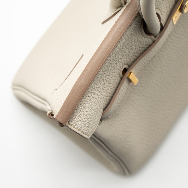 Hermes Birkin 25 Togo Beton GHW Stamp U