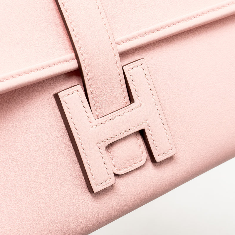 Hermes Jige Elan Wallet Swift Rose Sakura SHW Stamp D