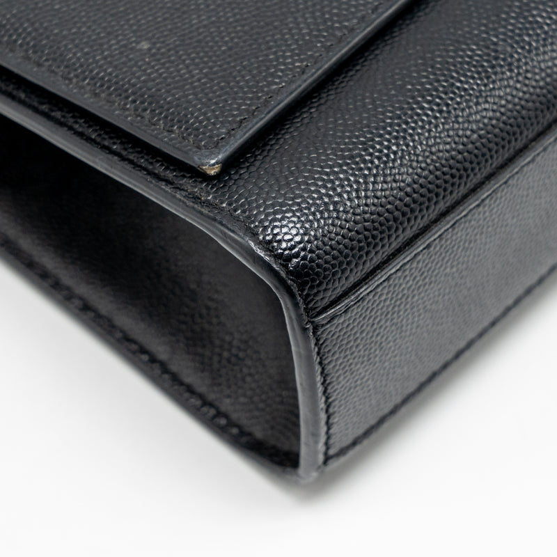 Saint Laurent/YSL Large Kate Chain Bag Grained Calfskin Black GHW