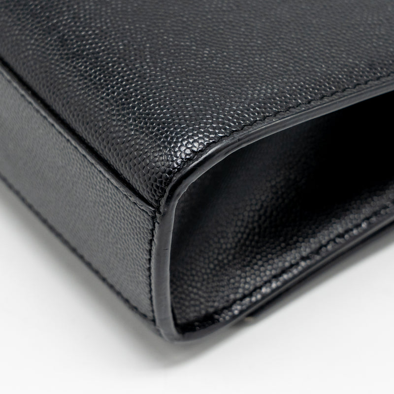 Saint Laurent/YSL Large Kate Chain Bag Grained Calfskin Black GHW