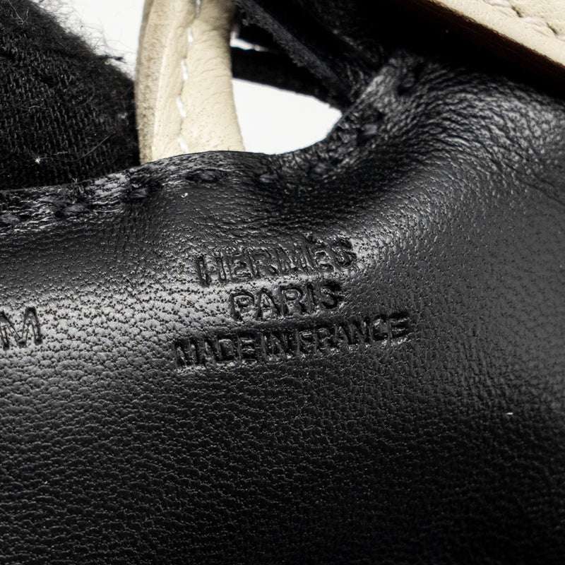 Hermes Rodeo PM Robeo Cueur Agneau Black/ Craie/ Etoupe Stamp K