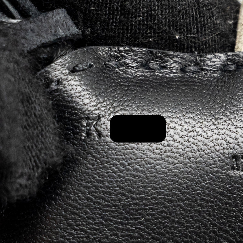 Hermes Rodeo PM Robeo Cueur Agneau Black/ Craie/ Etoupe Stamp K