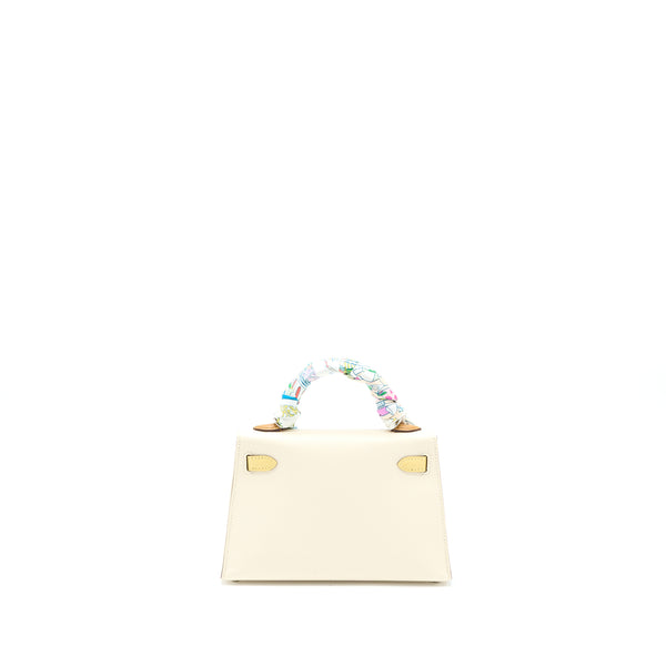 Hermes Mini Kelly II Epsom Nata/Sesame/Jaune Poussin SHW Stamp U