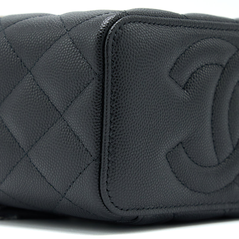 Chanel Long Vanity with Chain Caviar Black LGHW (Microchip)
