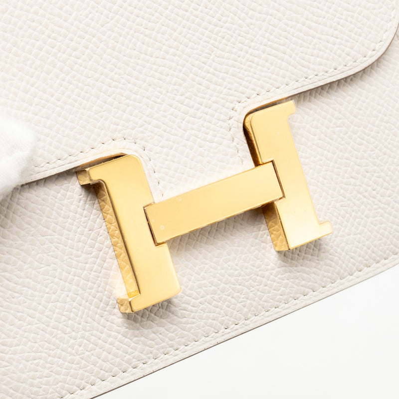 Hermes constance slim epsom gris pale GHW stamp B