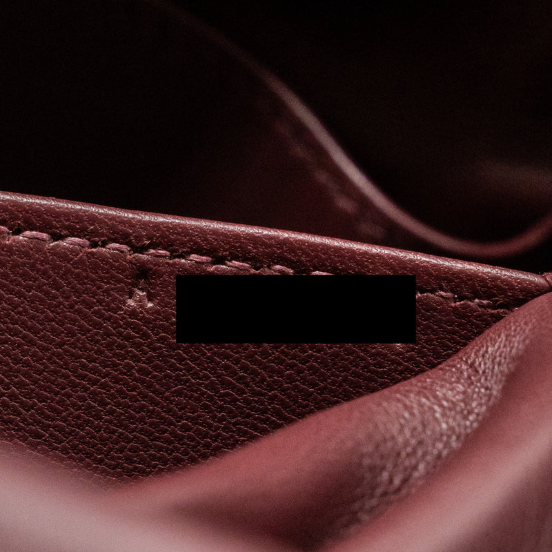 Hermes toolbox 20 evercolor orange poppy / Bordeaux SHW stamp A