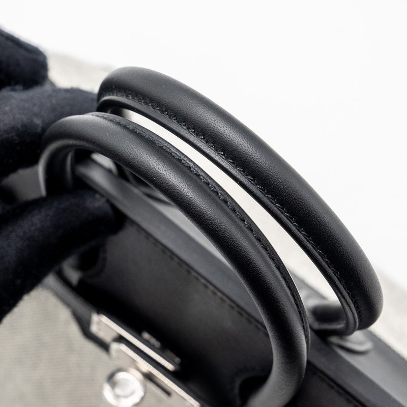 Hermes birkin 25 toile swift / canvas black SHW stamp B