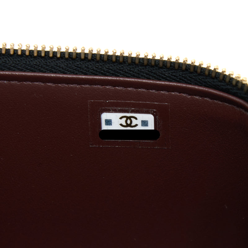 Chanel Long Vanity with Chain Caviar Black LGHW (Microchip)