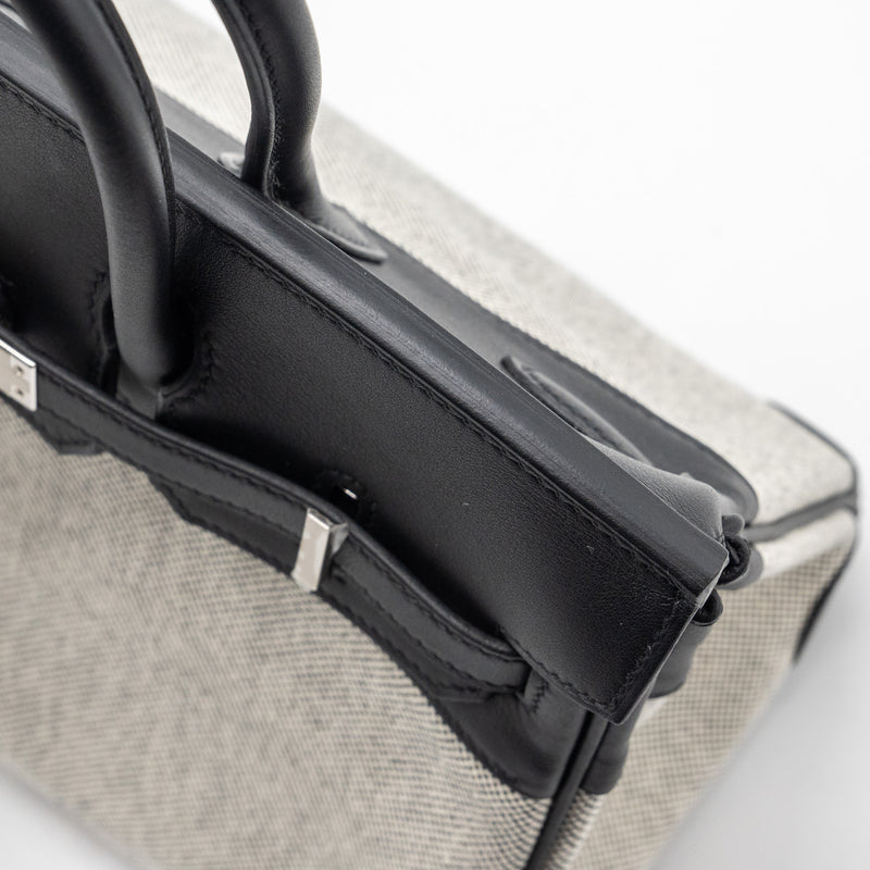 Hermes birkin 25 toile swift / canvas black SHW stamp B