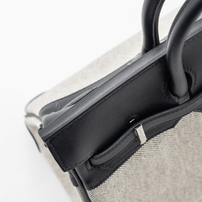 Hermes birkin 25 toile swift / canvas black SHW stamp B
