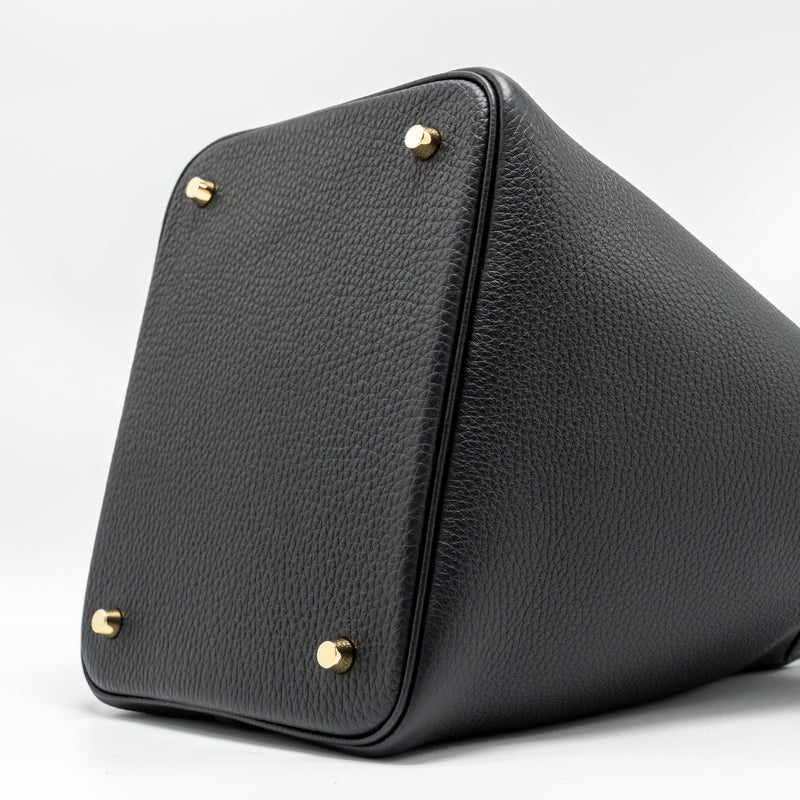 Hermes Picotin 22 Lock Bag Clemence Black GHW Stamp B