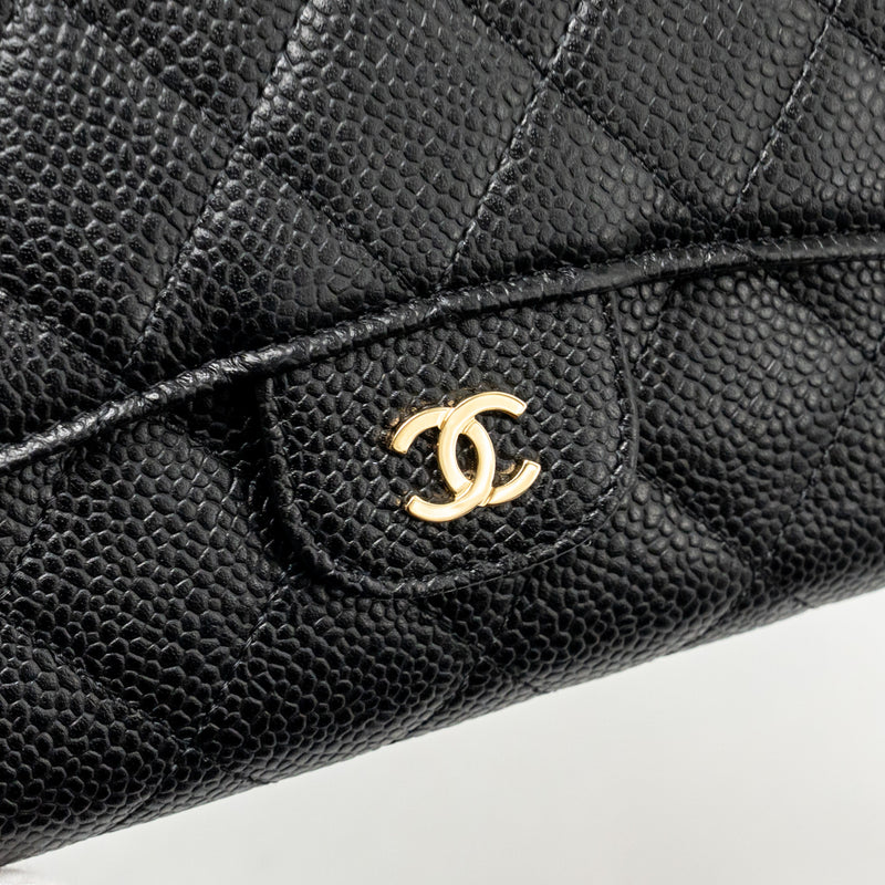 Chanel Classic CC Flap Long Wallet Caviar Black GHW