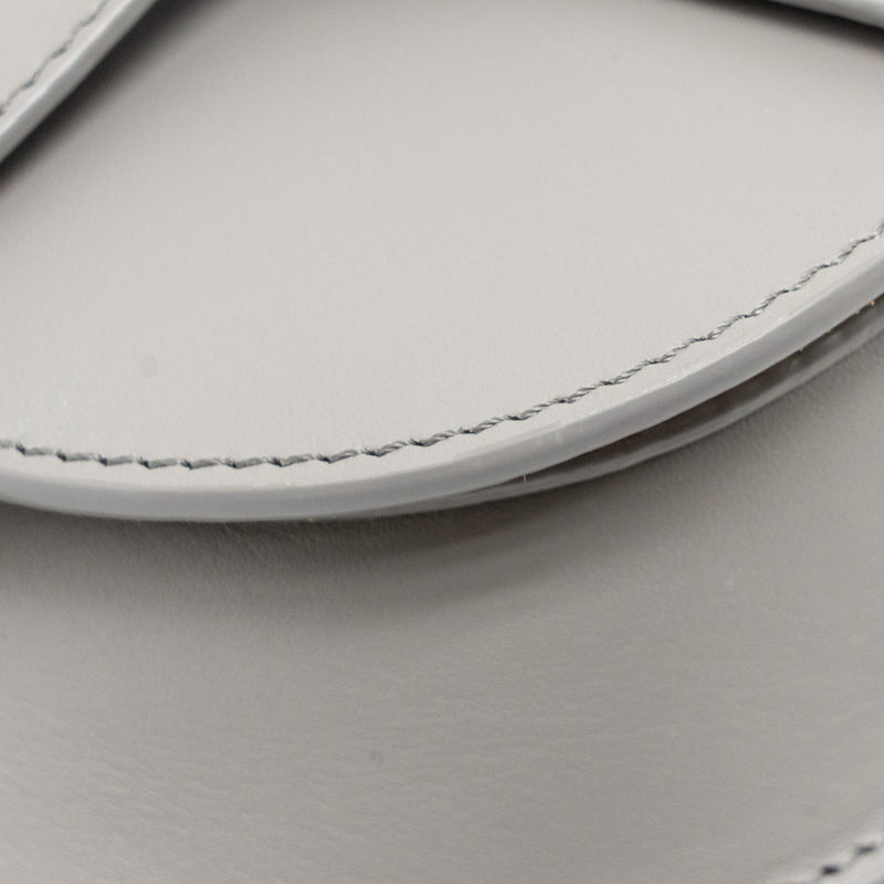 Loewe Mini Gate Dual Bag Soft Calfskin with Jacquard Strap Grey SHW