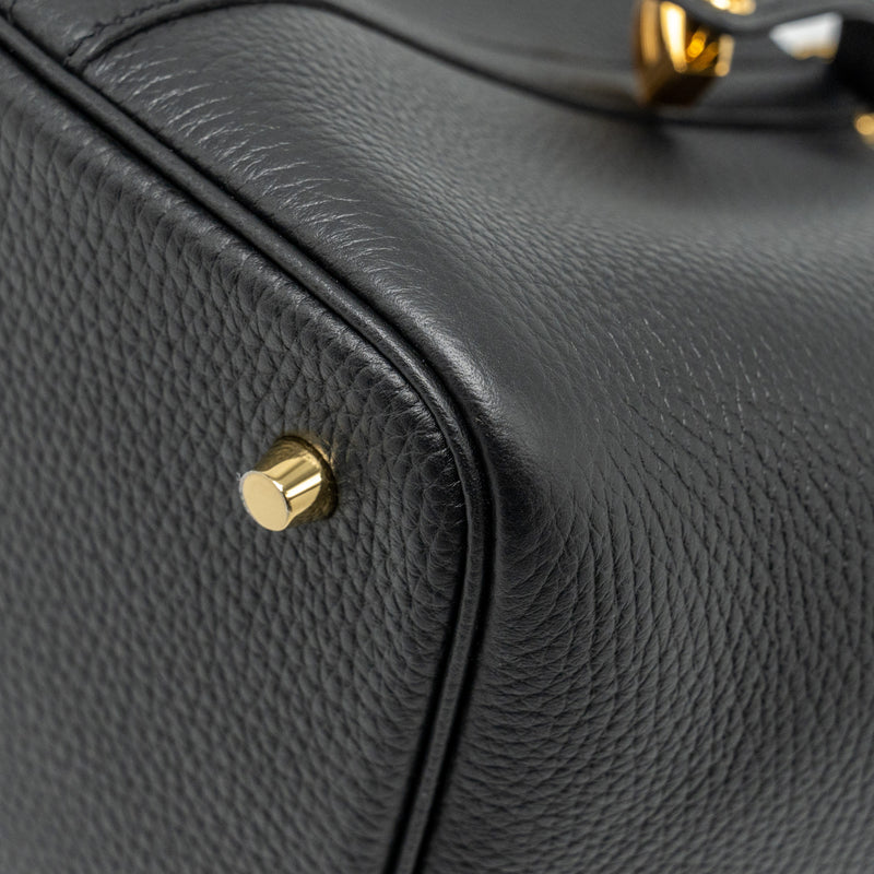 Hermes Picotin 22 Lock Bag Clemence Black GHW Stamp B