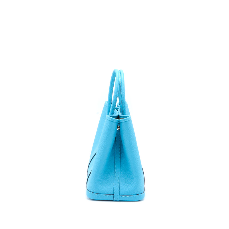 Hermes Garden Party 30 Country P3 Blue du Nord SHW Stamp Y