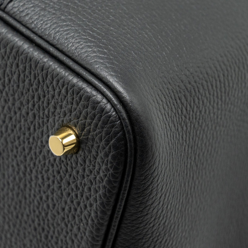 Hermes Picotin 22 Lock Bag Clemence Black GHW Stamp B
