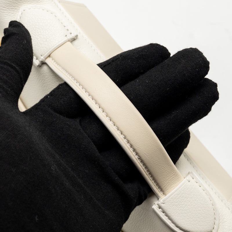 Hermes Mini 2424 24/24-21 Bag Evercolor/Swift Blanc/Nata GHW Stamp B