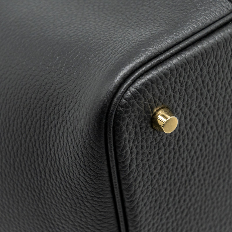 Hermes Picotin 22 Lock Bag Clemence Black GHW Stamp B