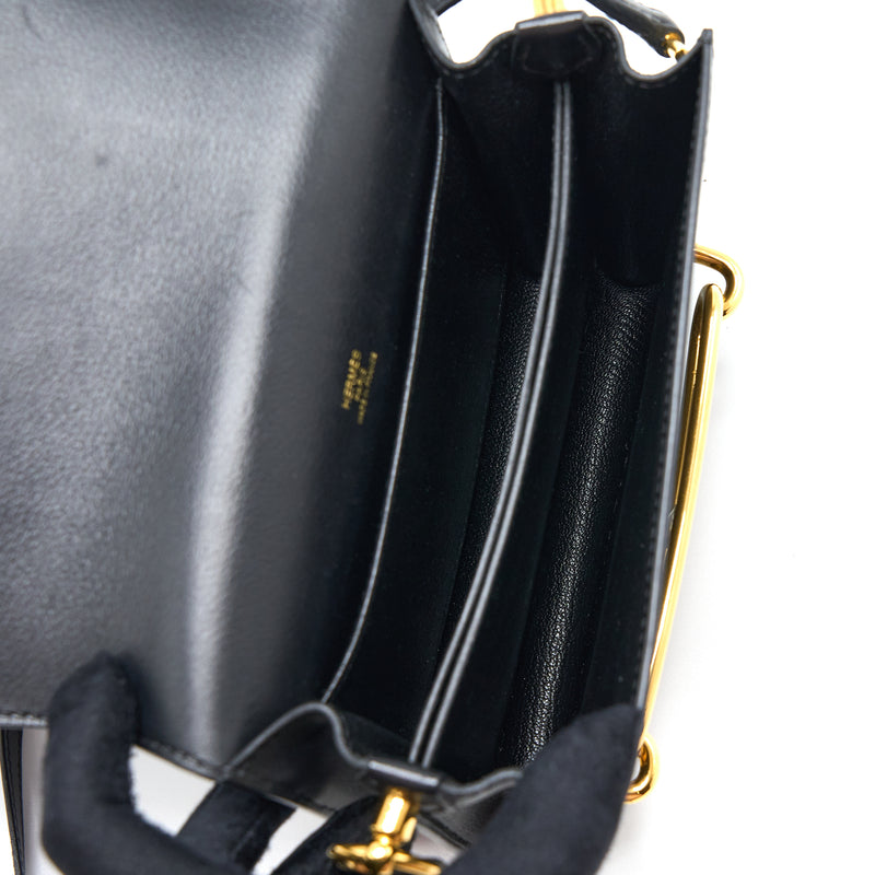 Hermes Mini Roulis Evercolor Black GHW Stamp C