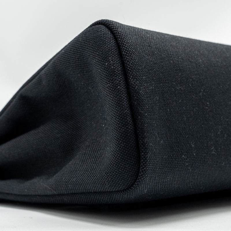 Hermes Herbag 31 Zip Bag Canvas/Hunter Black SHW Stamp B
