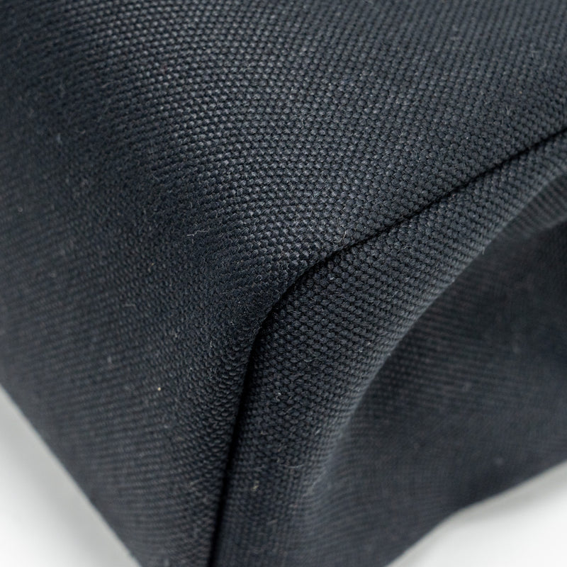 Hermes Herbag 31 Zip Bag Canvas/Hunter Black SHW Stamp B