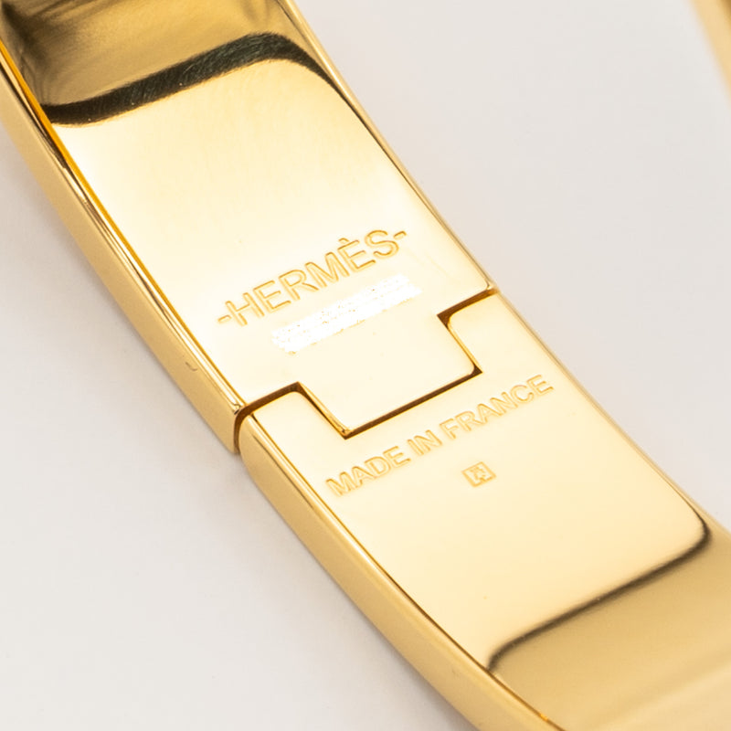 Hermes size T6 Clic HH bracelet gold mat brushed GHW