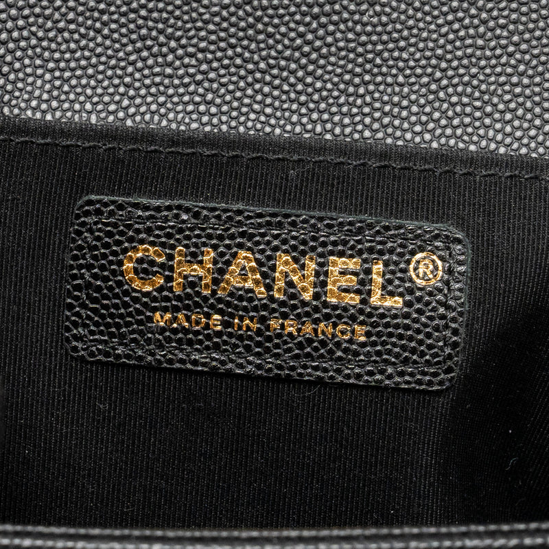 CHANEL Medium Boy Bag Caviar Black GHW