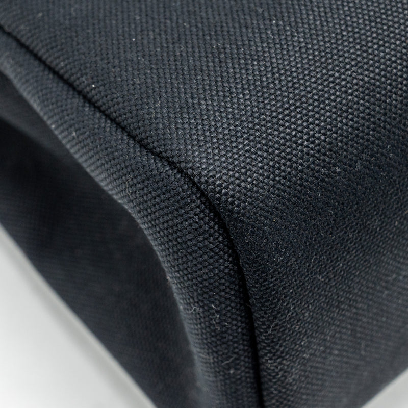 Hermes Herbag 31 Zip Bag Canvas/Hunter Black SHW Stamp B