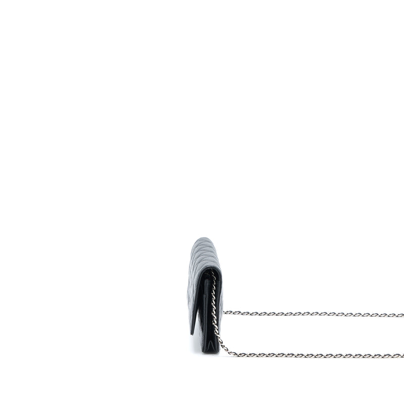 Chanel Classic Wallet on Chain Caviar Black SHW (Microchip)