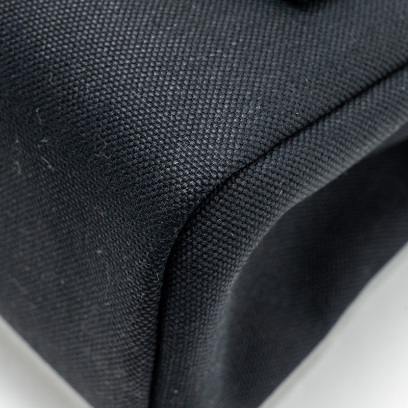 Hermes Herbag 31 Zip Bag Canvas/Hunter Black SHW Stamp B