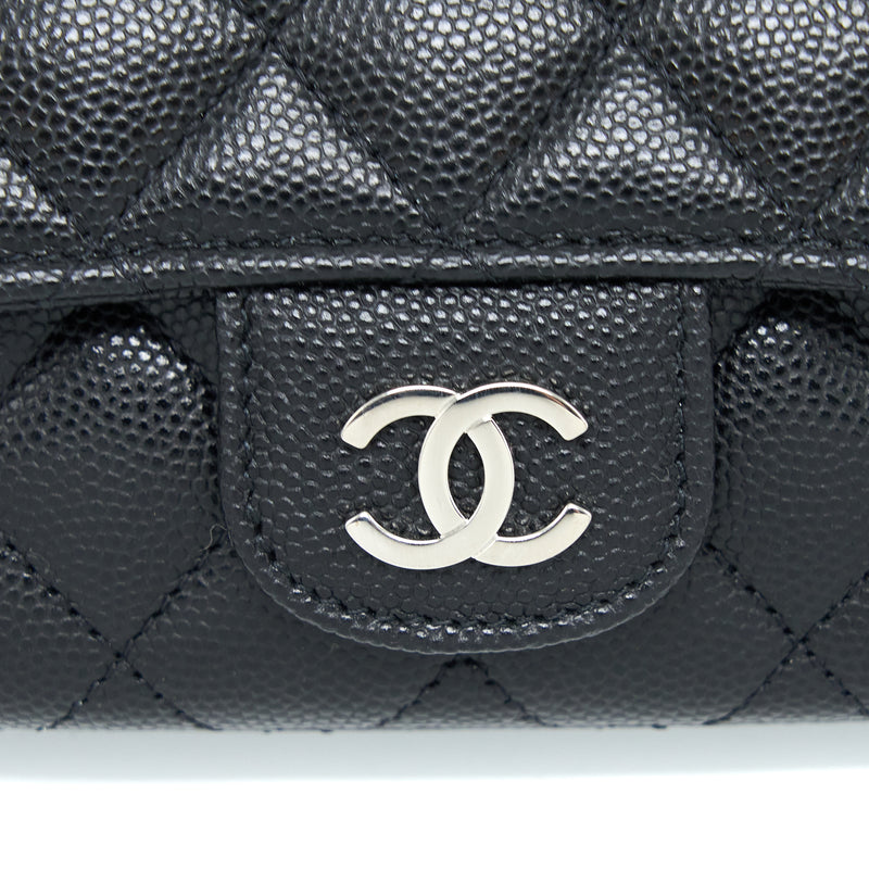 Chanel Flap Glasses Case with Chain Caviar Black SHW