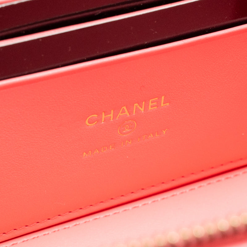 Chanel Letter Top Handle Long Vanity Caviar Pink GHW