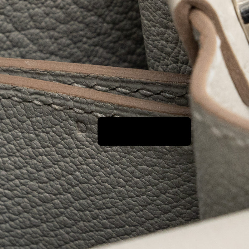 Hermes mini roulis evercolor gris perle SHW stamp D