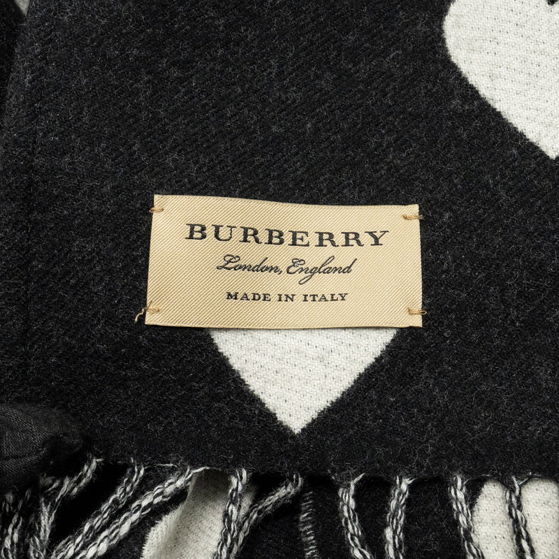 Burberry Love Heart Cape Wool Black/White