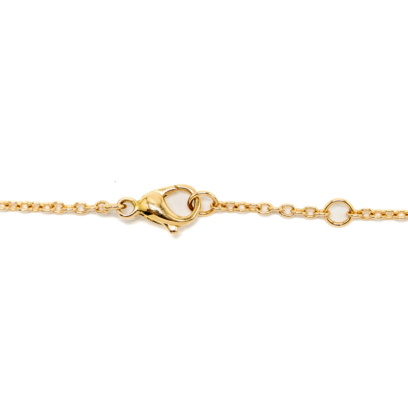 Chanel Coco Crush Necklace Quilted Motif Yellow Gold