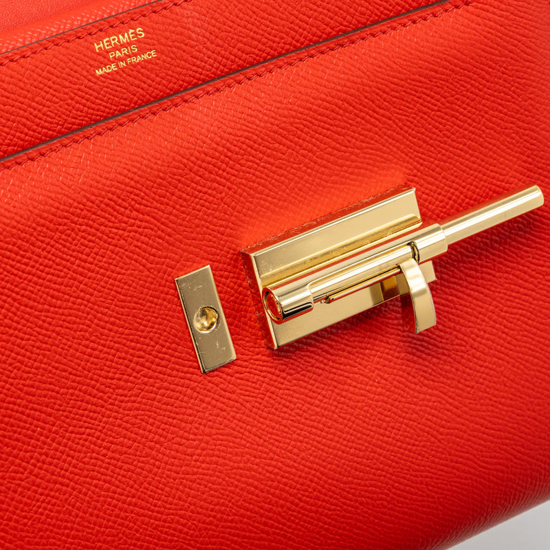 Hermes Verrou 21 Epsom S3 Rouge de Coeur LGHW Stamp D