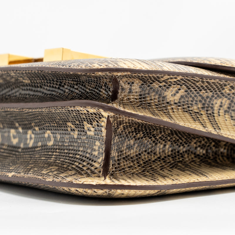 Hermes Mini Constance Lizard Natura Lisse Desert GHW Stamp Z