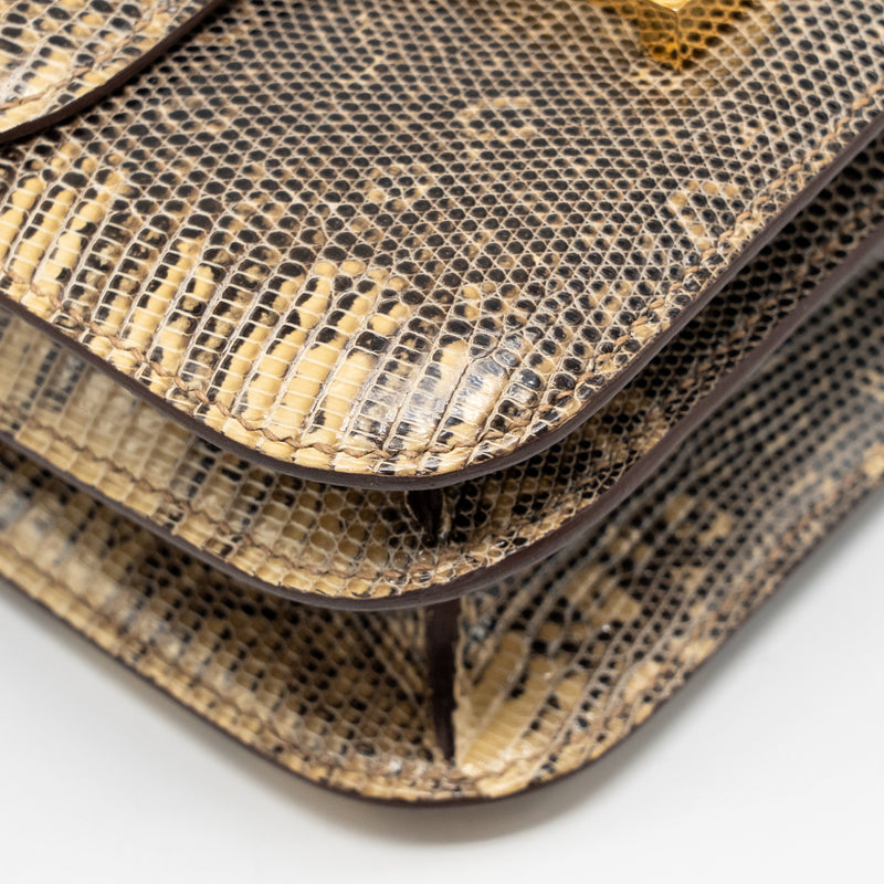 Hermes Mini Constance Lizard Natura Lisse Desert GHW Stamp Z