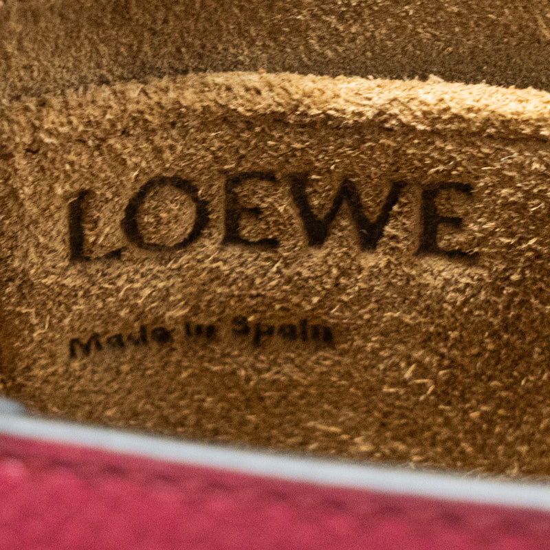 Loewe mini gate bag calfskin multicolor raspberry GHW