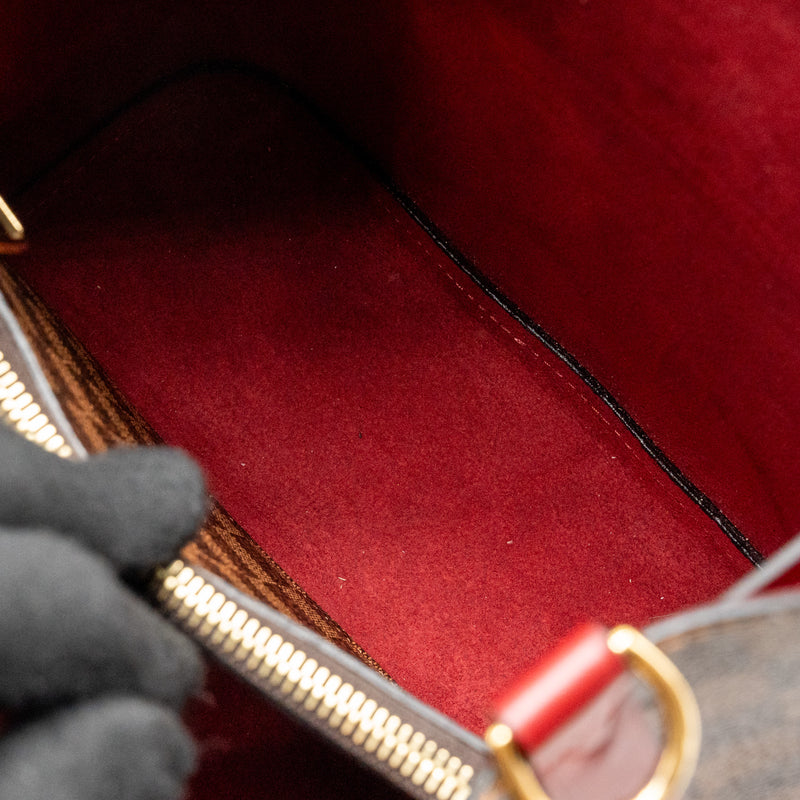 Louis Vuitton Neo Noe Damier Ebene Canvas Brown / Berry GHW