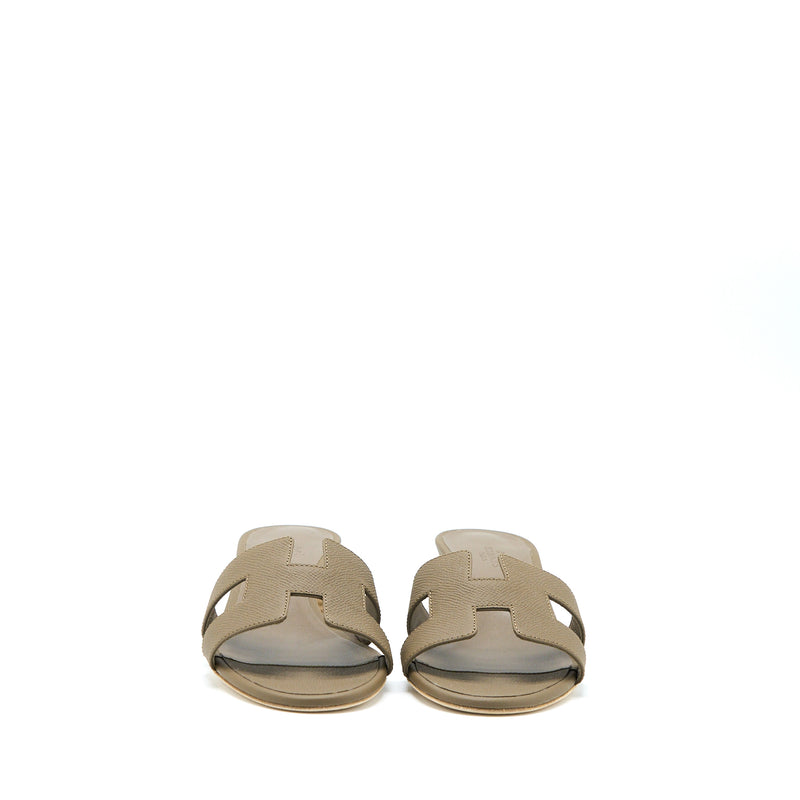 Hermes Size 38 Oasis Sandal Epsom Etoupe