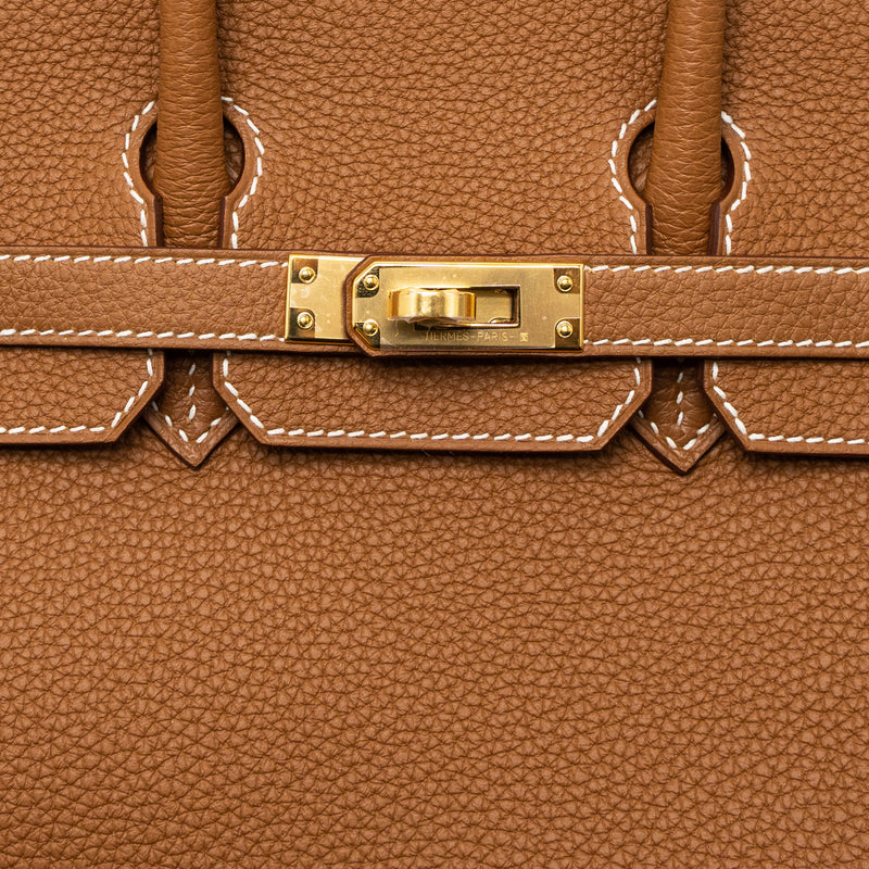 Hermes Birkin 25 Togo Gold GHW Stamp B