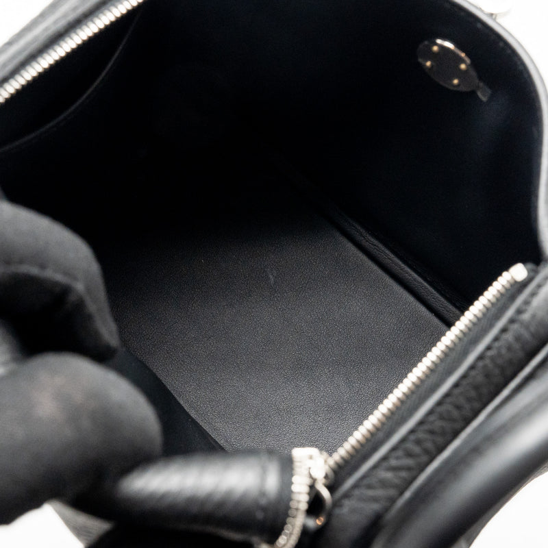 Hermes Mini Lindy II Clemence Black SHW Stamp K