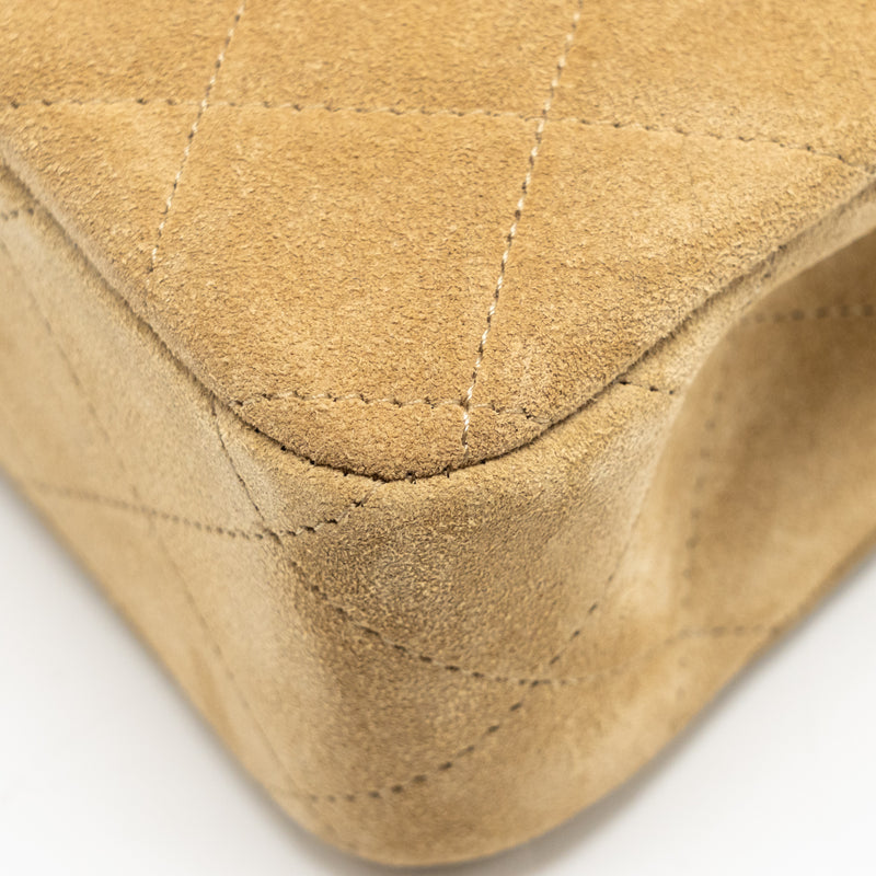 Chanel 25a Suede Patchwork Mini Crossbody Bag Lambskin Brown/black GHW (microchip)