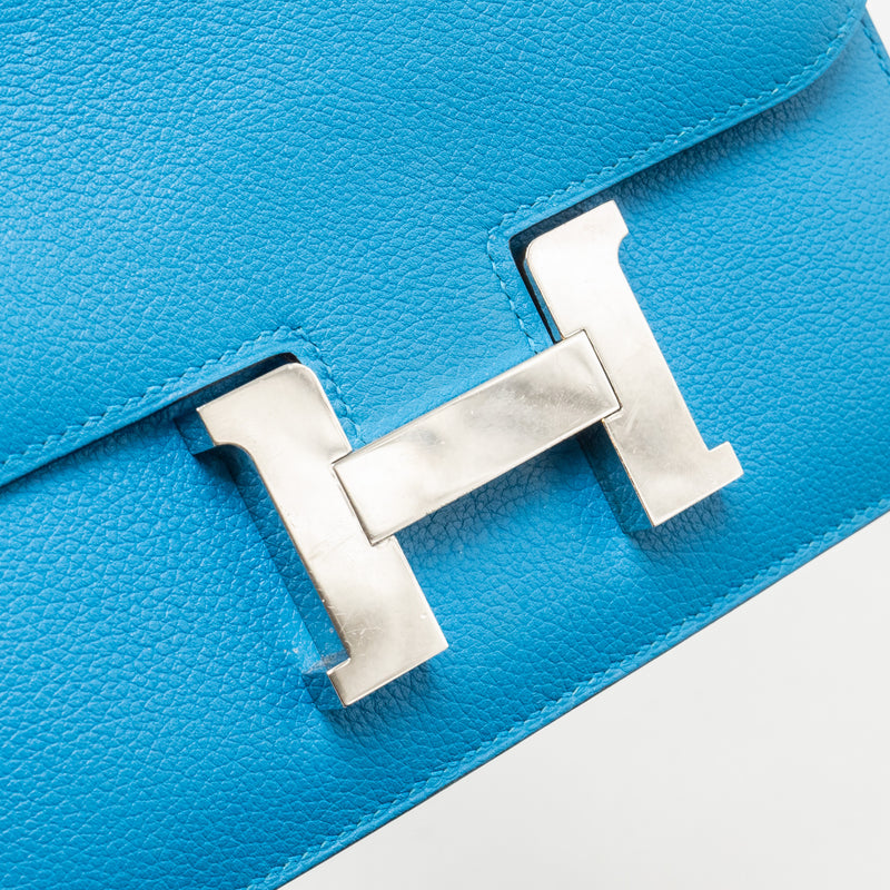 Hermes Mini Constance Evercolor B3 Bleu Zanzibar SHW Stamp A