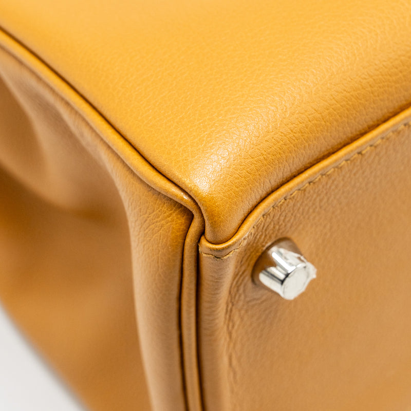 HERMES Kelly 32 Evercolor Caramel / Rose D’ete SHW Stamp Y