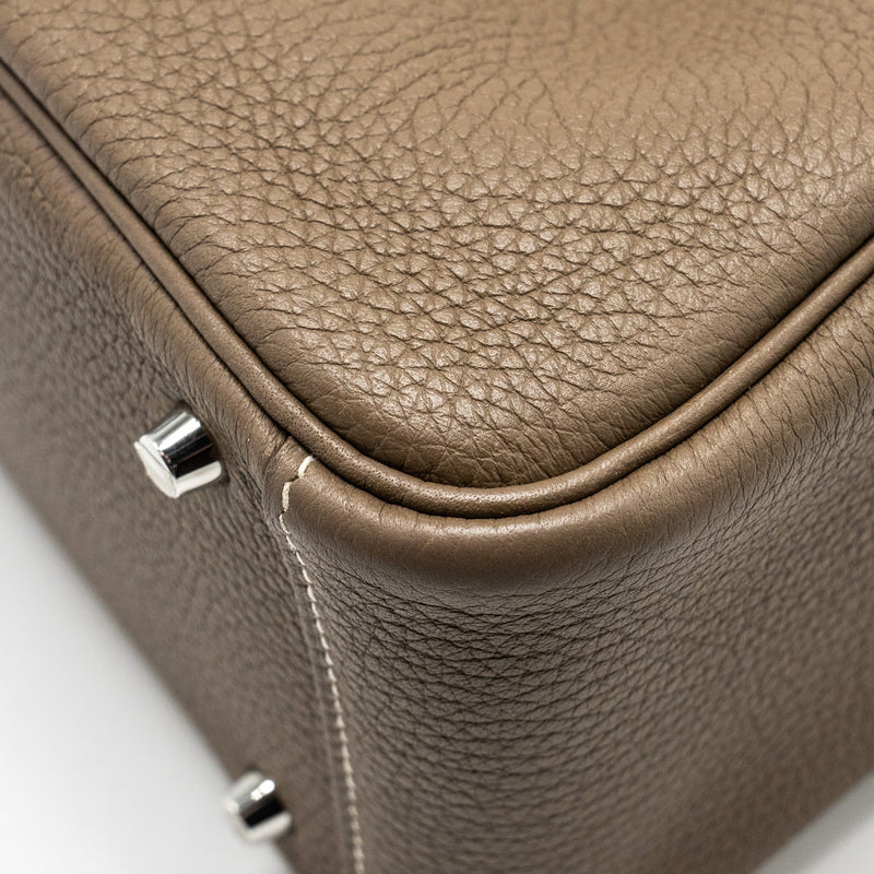 Hermes Mini Lindy Clemence Etoupe SHW Stamp Z