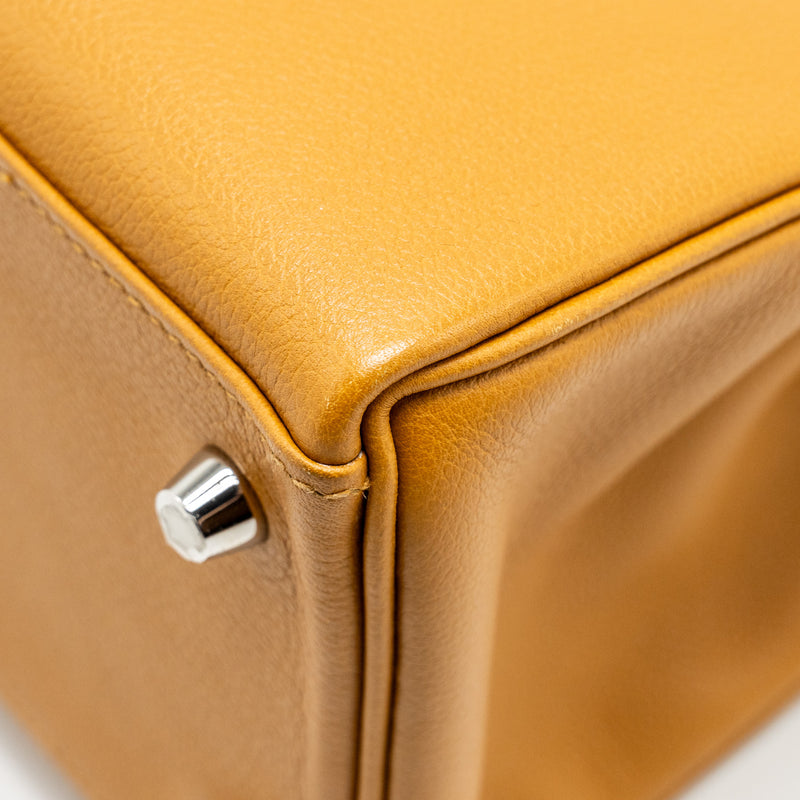 HERMES Kelly 32 Evercolor Caramel / Rose D’ete SHW Stamp Y